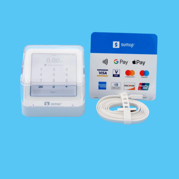 SumUp Solo contactless card reader with charging cradle